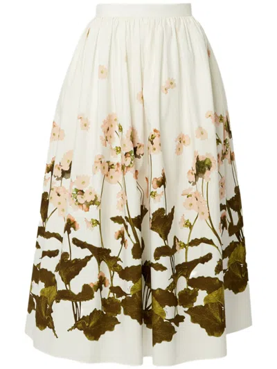 ERDEM GATHERED MIDI SKIRT