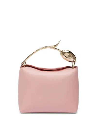 Erdem Bloom Mini Leather Shoulder Bag In Pink