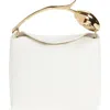 Erdem Womens Porcelain Bloom Mini Leather Top Handle Bag In White