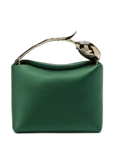 Erdem Mini Bloom Flower-detail Tote Bag In Green