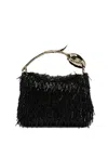 Erdem Mini Bloom Rose-shaped Handle Tote Bag In Black