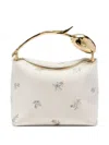 Erdem Womens Rose Porcelain Mini Bloom Ditsy Leather Top-handle Bag In White