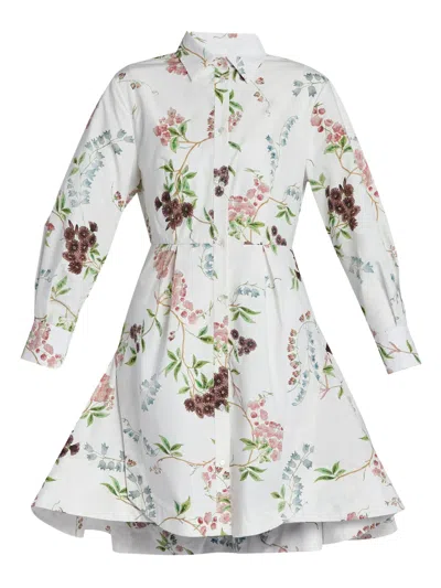 Erdem Mini Dress With Floral Print In White