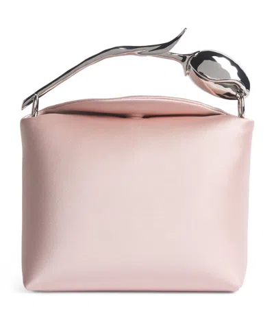 Erdem Mini Satin Bloom Top-handle Bag In Pink