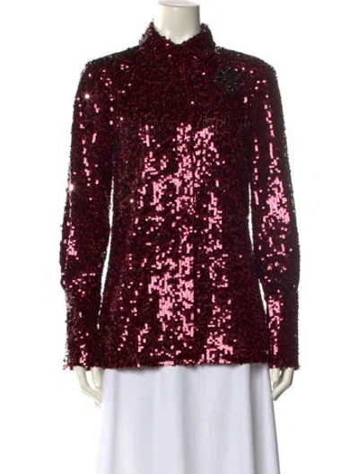 Pre-owned Erdem Mock Neck Long Sleeve Blouse W/ Tags