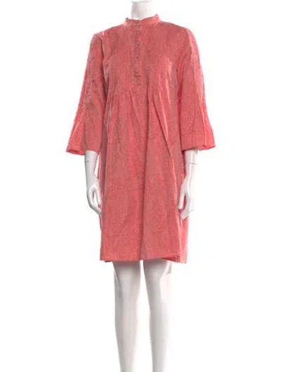 Pre-owned Erdem Mock Neck Mini Dress In Pink