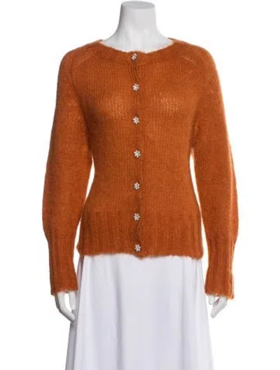 Pre-owned Erdem Mohair Crew Neck Sweater In Orange
