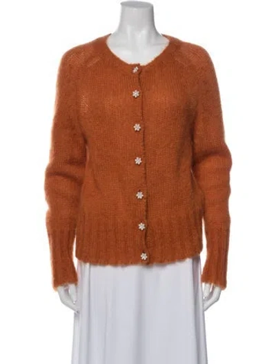 Pre-owned Erdem Mohair Crew Neck Sweater In Orange