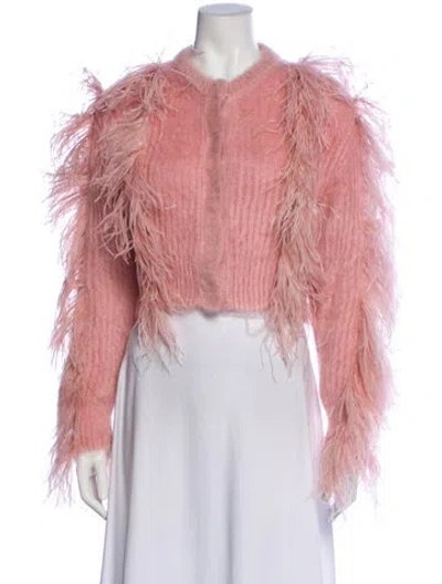 Pre-owned Erdem Mohair Crew Neck Sweater In Pink