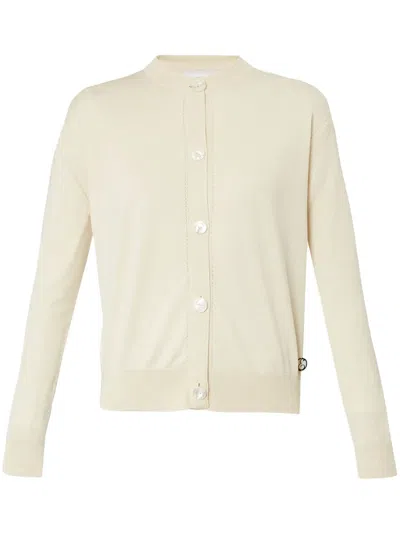 Erdem Knit Cotton-silk Cardigan In Neutral