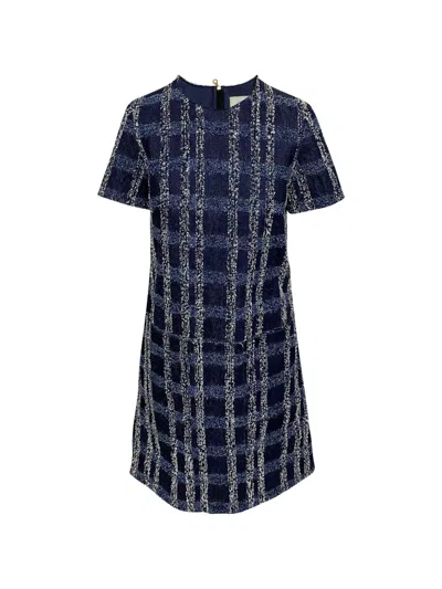 Pre-owned Erdem Octavia Mini Dress In Blue