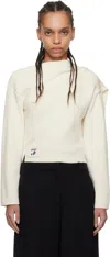 Erdem Draped Organic Cotton-wool Sweater In Ecru
