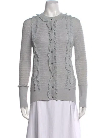 Pre-owned Erdem Open Front Sweater In Grey