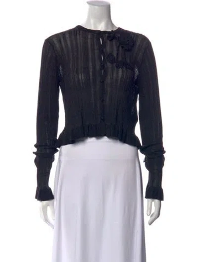 Pre-owned Erdem Open Front Sweater W/ Tags In Black