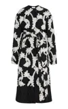 Erdem Oversized Embroidered Cloque Coat In Black