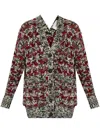 Erdem Oversized Wool-blend Cardigan In Red