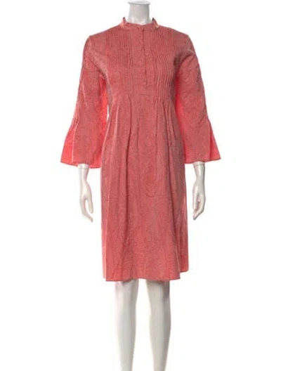 Pre-owned Erdem Paisley Print Knee-length Dress In Pink
