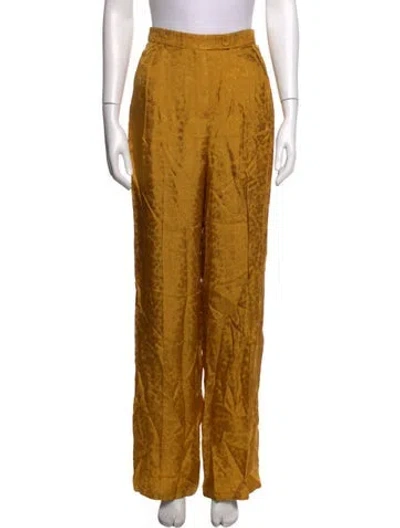 Pre-owned Erdem Paisley Print Wide Leg Pants In Yellow