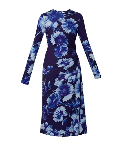 Erdem Pattern Dress In Blue
