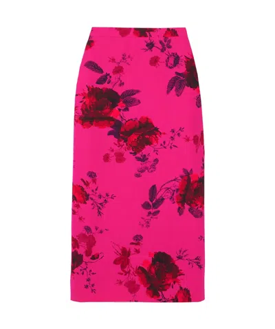 Erdem Pattern Skirt In Pink