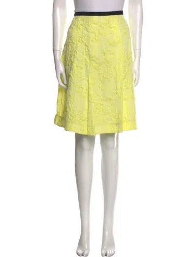Pre-owned Erdem Patterned Knee-length Skirt In Yellow