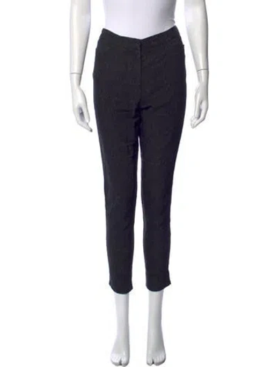 Pre-owned Erdem Patterned Straight Leg Pants In Blue