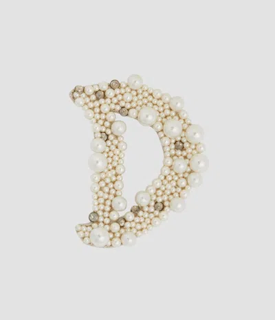 Erdem Pearl Alphabet Brooch D In Multi