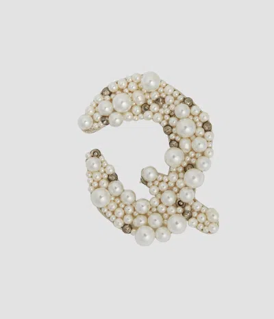 Erdem Pearl Alphabet Brooch Q In Multi