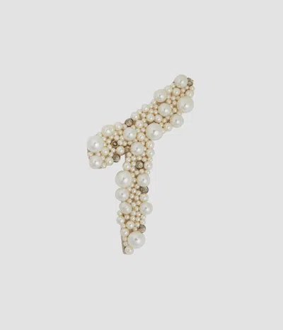 Erdem Pearl Alphabet Brooch T In Multi