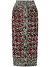 Erdem Textured Wool-blend Midi Skirt In Black