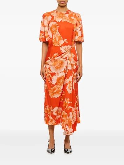 ERDEM PINCHED-DETAILING DRESS