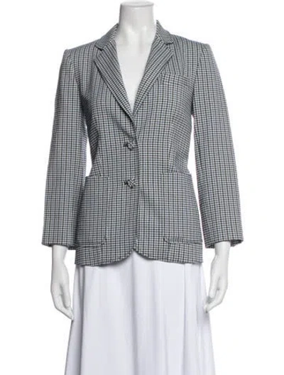 Pre-owned Erdem Plaid Print Blazer In Multicolor
