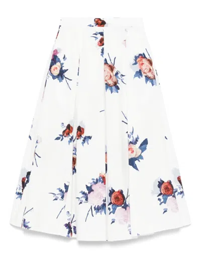 Erdem Pleated Midi Skirt