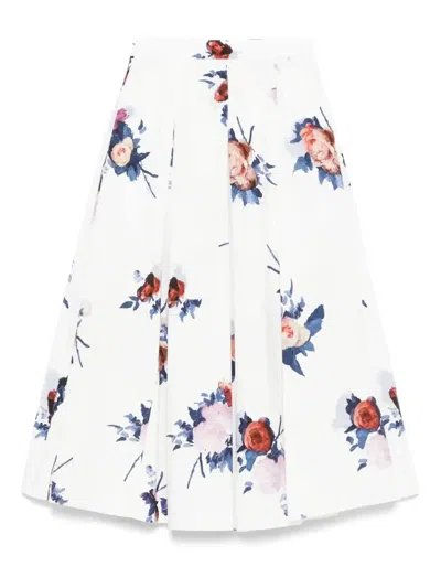Erdem Pleated Midi Skirt