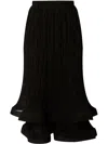 Erdem Pleated Midi Skirt In Black