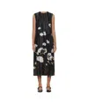 ERDEM PLEATED SLEEVELESS MIDI DRESS