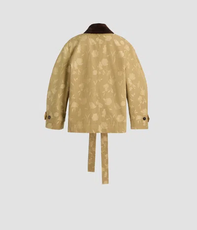 Erdem Poppy Cotton Jacquard Oversize Jacket In Multi