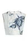 Erdem Printed Bodice Top