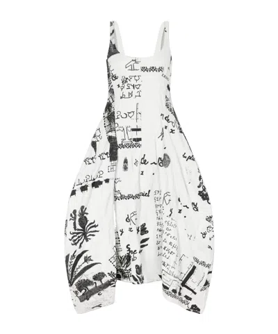 Erdem Printed Cotton-blend Gown In White