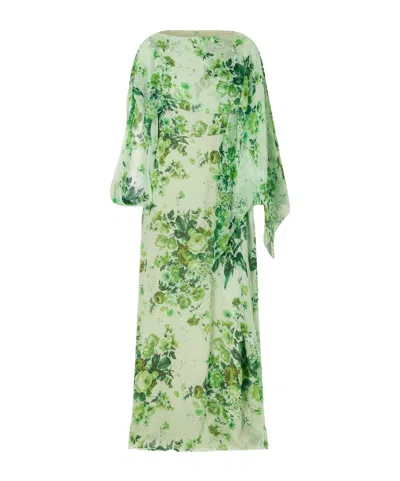 Erdem Printed Dress In Green
