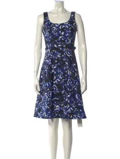 Pre-owned Erdem Printed Knee-length Dress In Blue