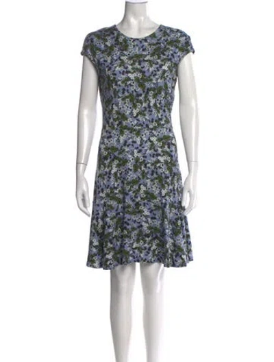 Pre-owned Erdem Printed Knee-length Dress In Blue