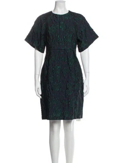 Pre-owned Erdem Printed Knee-length Dress In Green