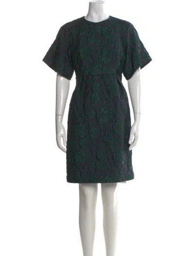Pre-owned Erdem Printed Knee-length Dress In Green