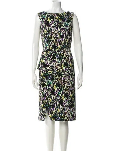 Pre-owned Erdem Printed Knee-length Dress In Purple