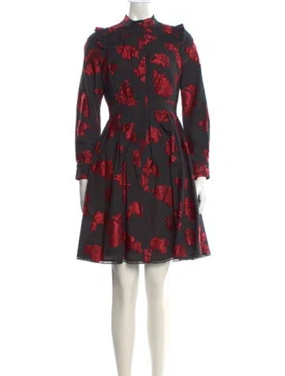 Pre-owned Erdem Printed Knee-length Dress In Red