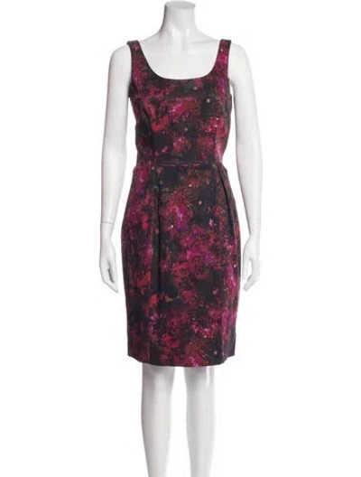 Pre-owned Erdem Printed Knee-length Dress W/ Tags In Blue