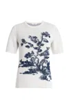 Erdem Printed Knit Top In White
