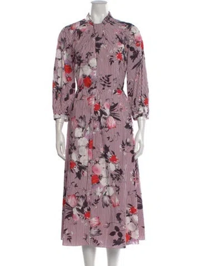 Pre-owned Erdem Printed Long Dress In Purple
