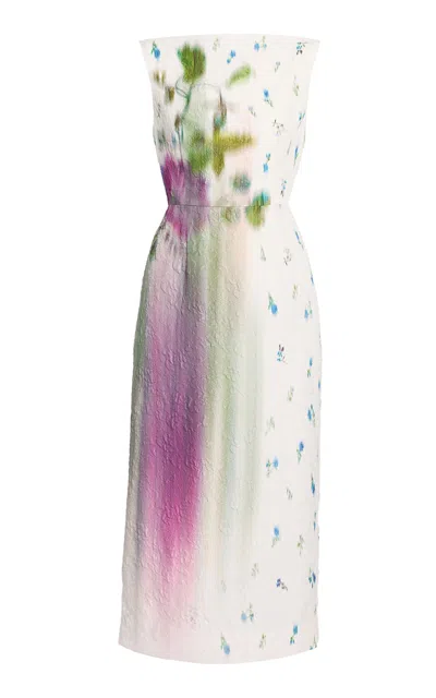 Erdem Printed Maxi Dress In White